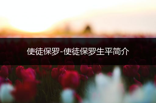 使徒保罗-使徒保罗生平简介