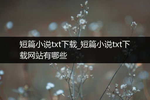 短篇小说txt下载_短篇小说txt下载网站有哪些