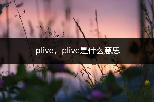 plive,plive是什么意思