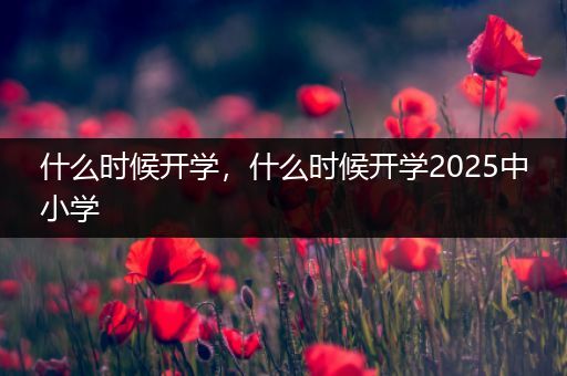 什么时候开学,什么时候开学2025中小学