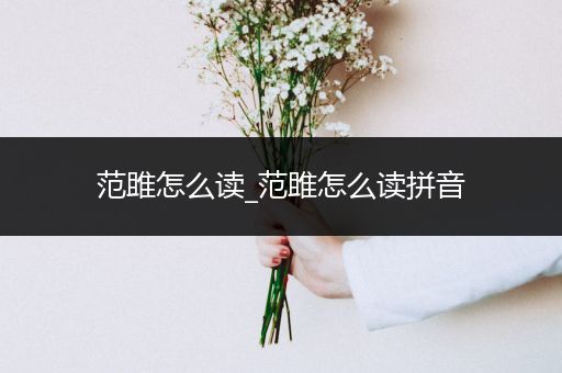 范雎怎么读_范雎怎么读拼音