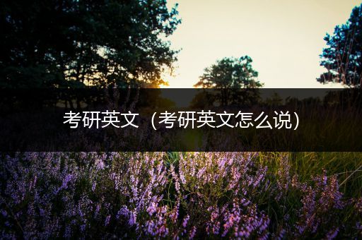 考研英文(考研英文怎么说)