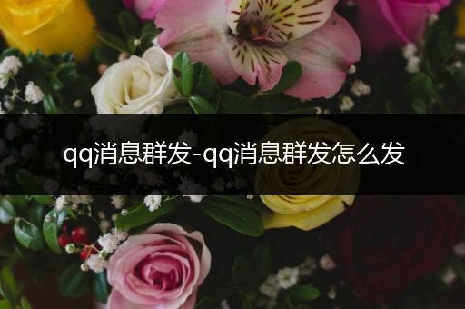 qq消息群发-qq消息群发怎么发