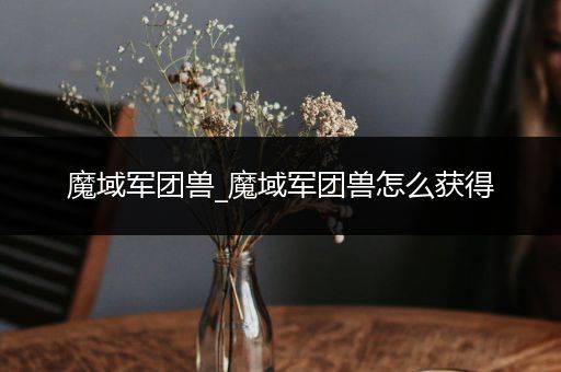 魔域军团兽_魔域军团兽怎么获得