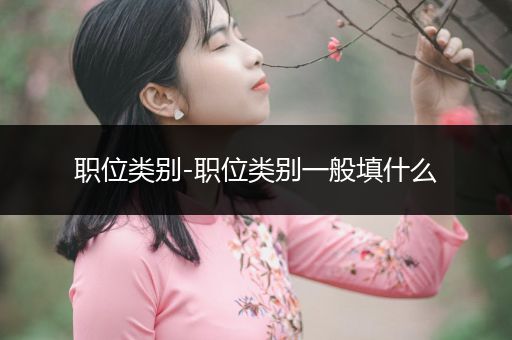 职位类别-职位类别一般填什么