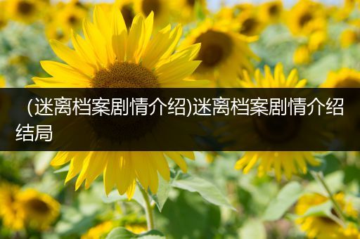 (迷离档案剧情介绍)迷离档案剧情介绍结局