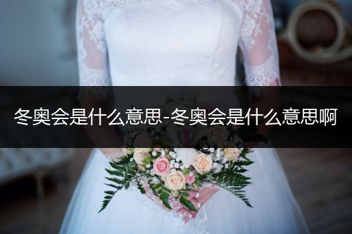 冬奥会是什么意思-冬奥会是什么意思啊