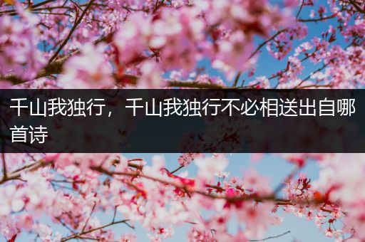 千山我独行,千山我独行不必相送出自哪首诗