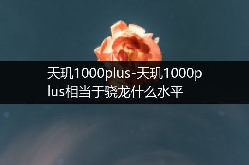天玑1000plus-天玑1000plus相当于骁龙什么水平