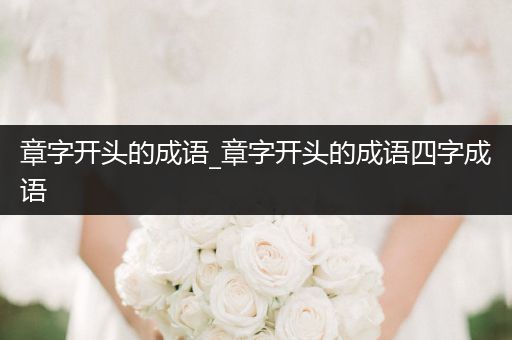 章字开头的成语_章字开头的成语四字成语