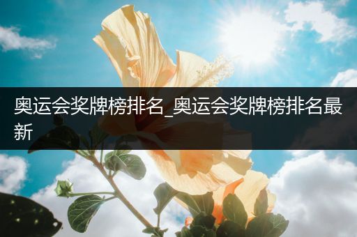 奥运会奖牌榜排名_奥运会奖牌榜排名最新