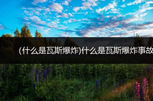 (什么是瓦斯爆炸)什么是瓦斯爆炸事故