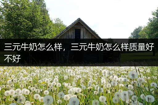 三元牛奶怎么样,三元牛奶怎么样质量好不好