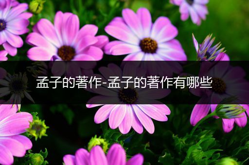 孟子的著作-孟子的著作有哪些