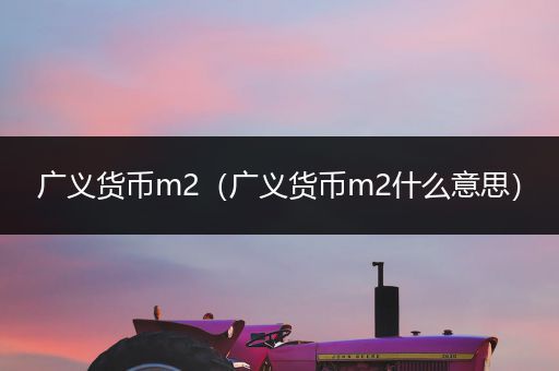 广义货币m2(广义货币m2什么意思)