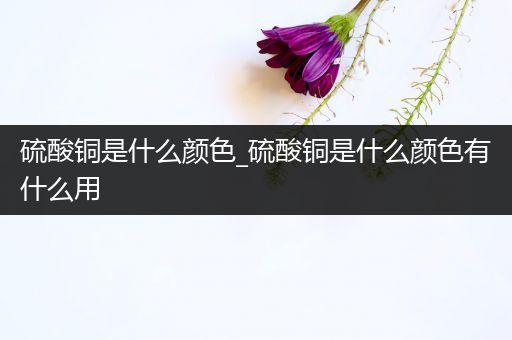 硫酸铜是什么颜色_硫酸铜是什么颜色有什么用