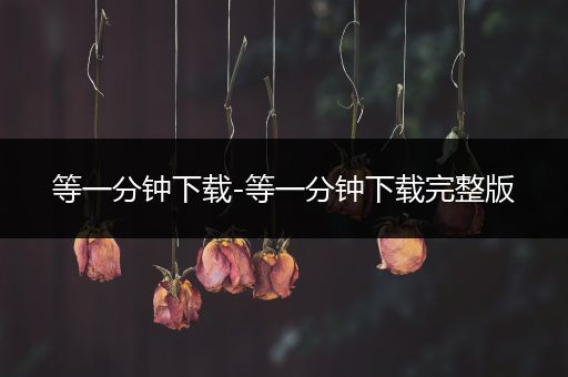 等一分钟下载-等一分钟下载完整版