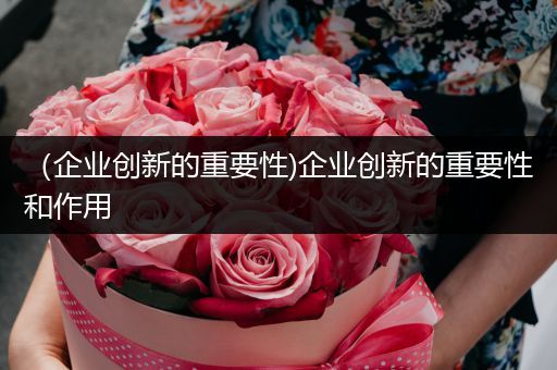 (企业创新的重要性)企业创新的重要性和作用