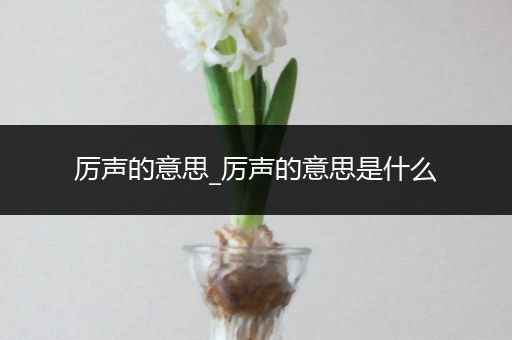 厉声的意思_厉声的意思是什么