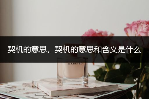契机的意思,契机的意思和含义是什么