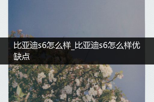 比亚迪s6怎么样_比亚迪s6怎么样优缺点