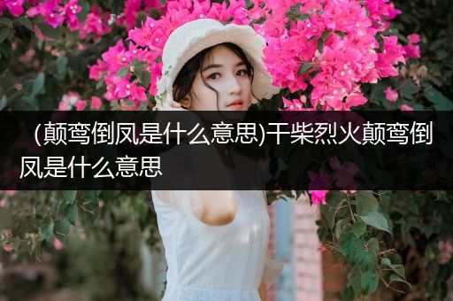 (颠鸾倒凤是什么意思)干柴烈火颠鸾倒凤是什么意思