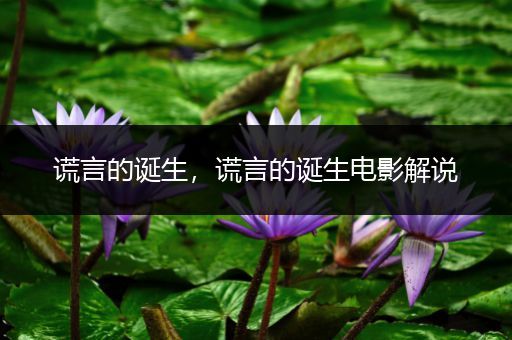 谎言的诞生,谎言的诞生电影解说