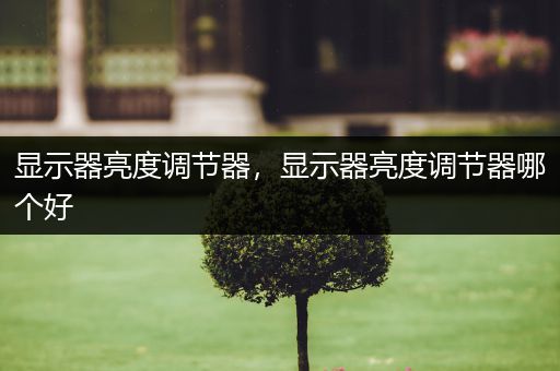 显示器亮度调节器,显示器亮度调节器哪个好