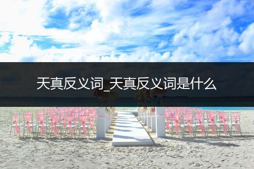 天真反义词_天真反义词是什么
