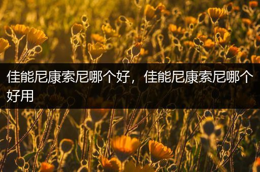 佳能尼康索尼哪个好,佳能尼康索尼哪个好用