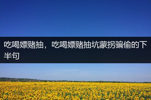 吃喝嫖赌抽,吃喝嫖赌抽坑蒙拐骗偷的下半句