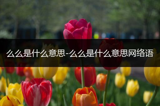 么么是什么意思-么么是什么意思网络语