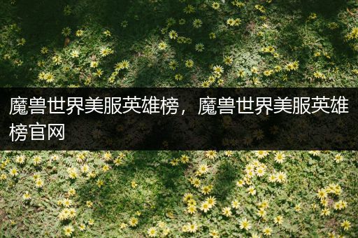 魔兽世界美服英雄榜,魔兽世界美服英雄榜官网