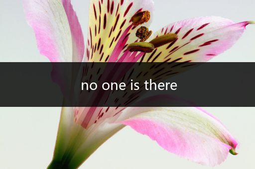 no one is there