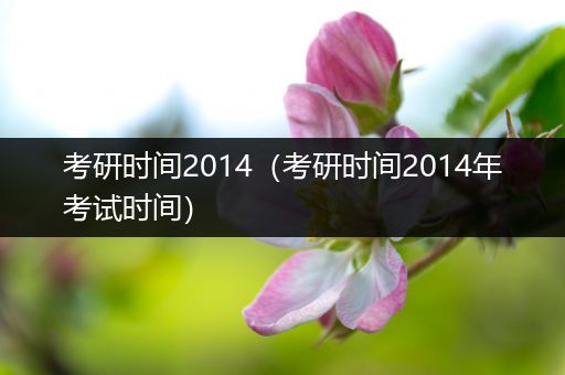 考研时间2014(考研时间2014年考试时间)