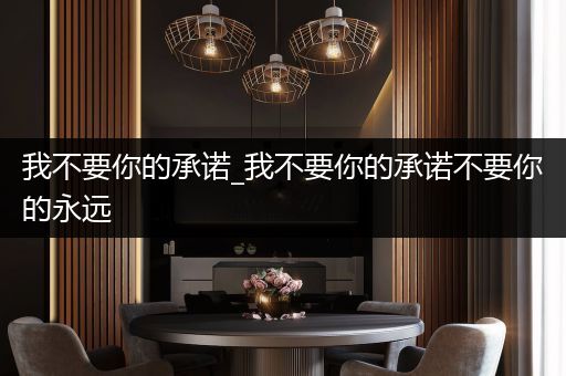 我不要你的承诺_我不要你的承诺不要你的永远