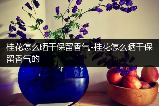 桂花怎么晒干保留香气-桂花怎么晒干保留香气的