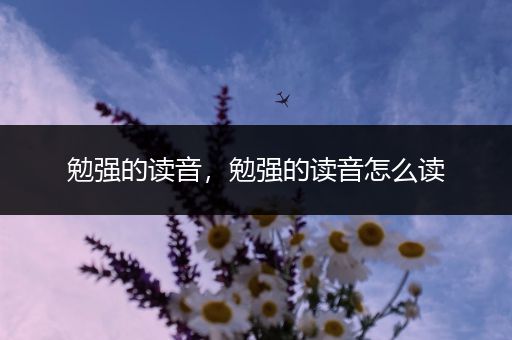 勉强的读音，勉强的读音怎么读-比翼知识网