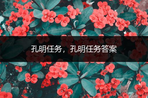 孔明任务,孔明任务答案