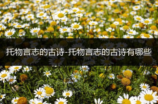 托物言志的古诗-托物言志的古诗有哪些