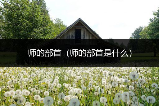 师的部首（师的部首是什么）