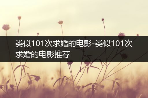 类似101次求婚的电影-类似101次求婚的电影推荐