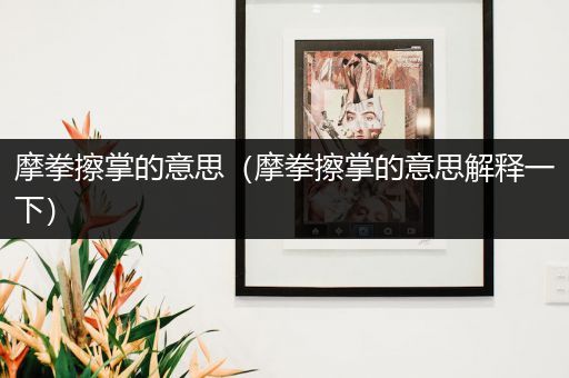 摩拳擦掌的意思（摩拳擦掌的意思解释一下）