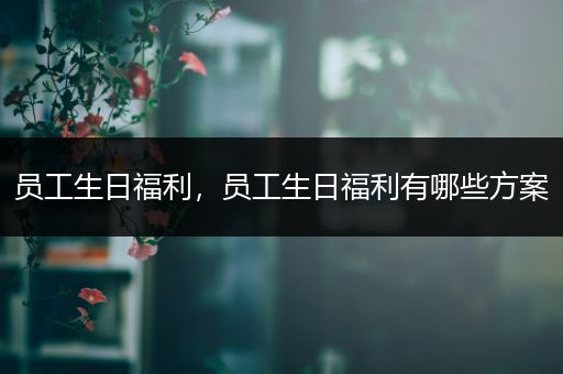 员工生日福利，员工生日福利有哪些方案