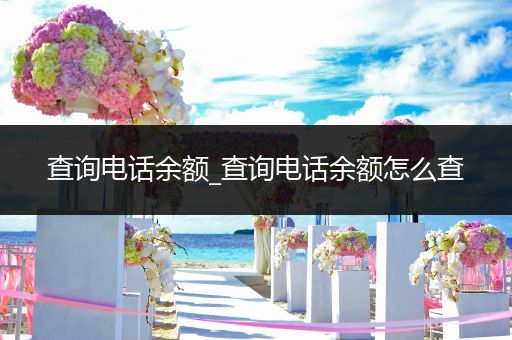 查询电话余额_查询电话余额怎么查