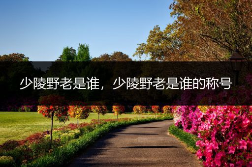 少陵野老是谁,少陵野老是谁的称号