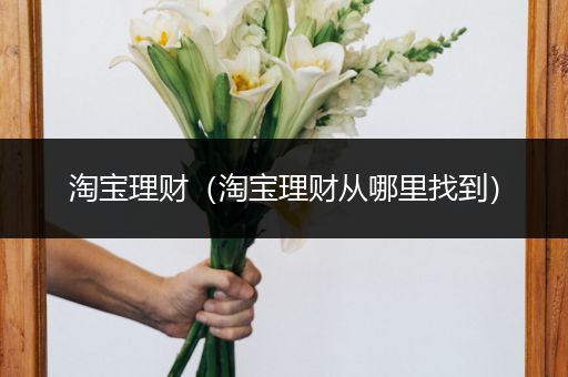 淘宝理财（淘宝理财从哪里找到）