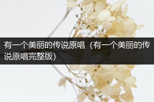 有一个美丽的传说原唱（有一个美丽的传说原唱完整版）