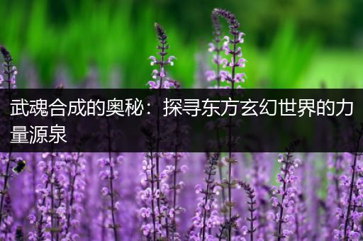 武魂合成的奥秘：探寻东方玄幻世界的力量源泉