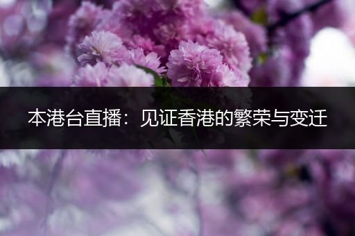 本港台直播：见证香港的繁荣与变迁